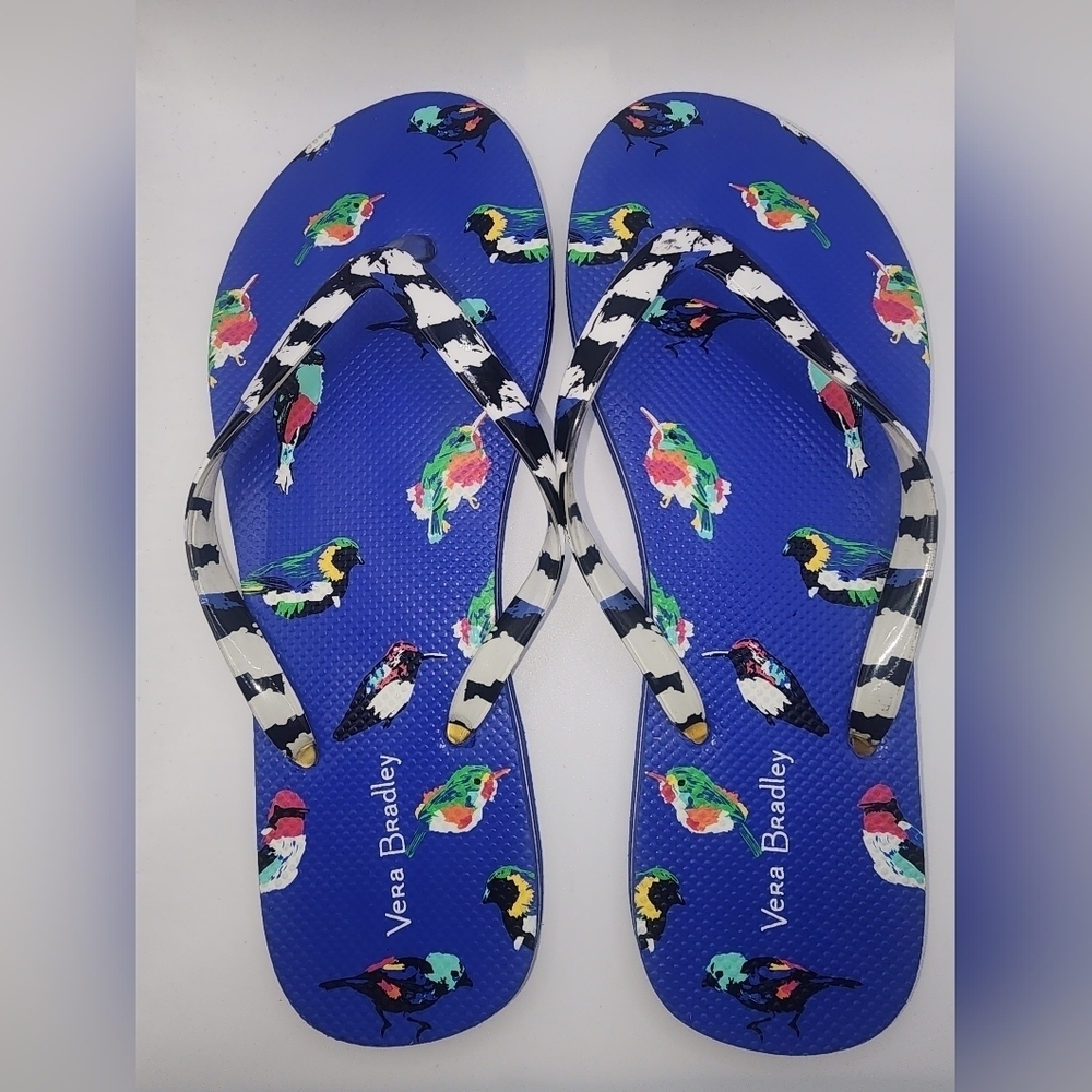 Vera Bradley Women's Size Med. 7/8 Blue Mini Tody Birds - Picture 1 of 4